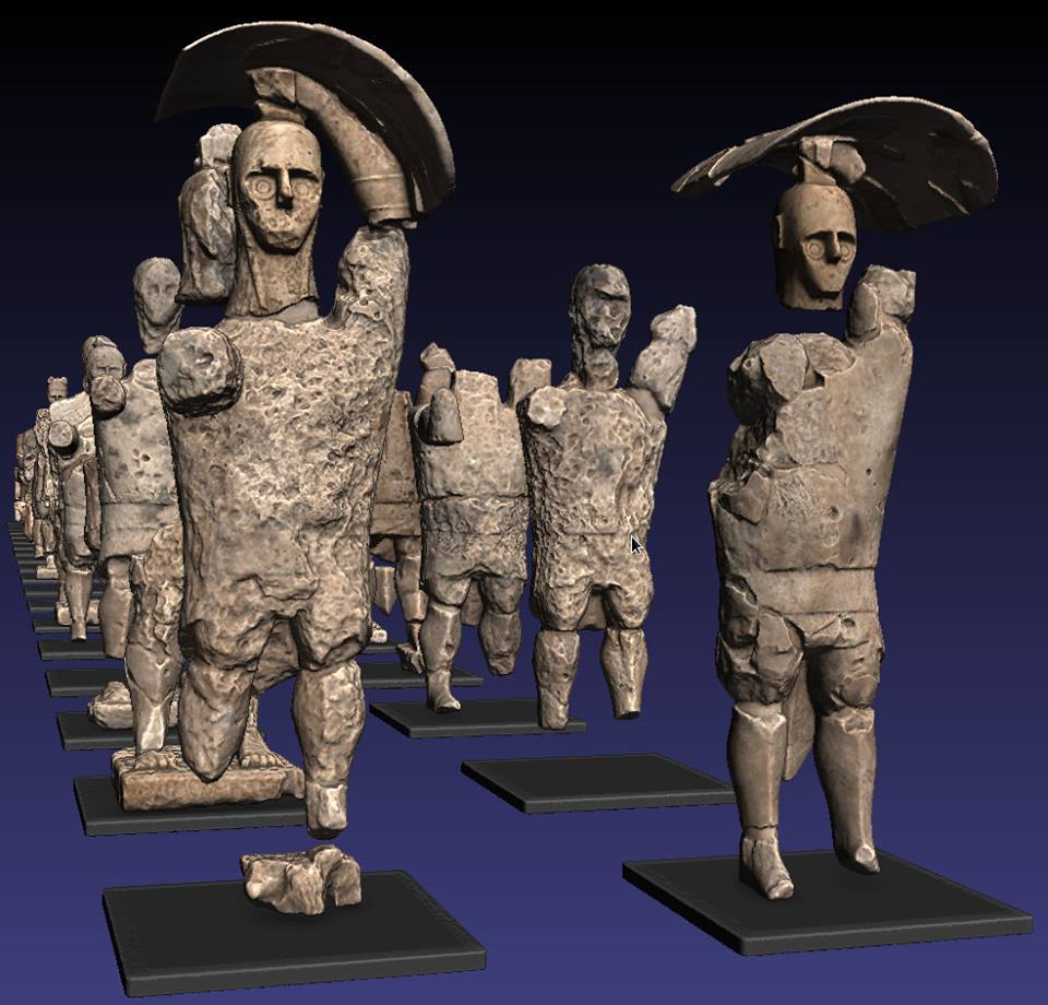Il complesso scultoreo di Mont'e Prama in 3D grazie al sistema sviluppato al CRS4