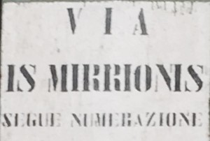 via Is Mirrionis segue numerazione