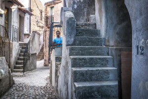 A migrant of historical center of Riace