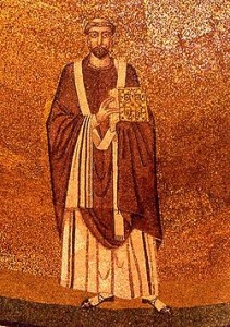 Simmaco papa mosaico Santa_Agnese fuorilemura