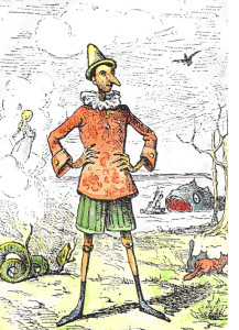 Pinocchio visto da Enrico Mazzanti di Firenze anno 1883