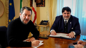 Salvini a Cagliari, incontro col governatore Christian Solina